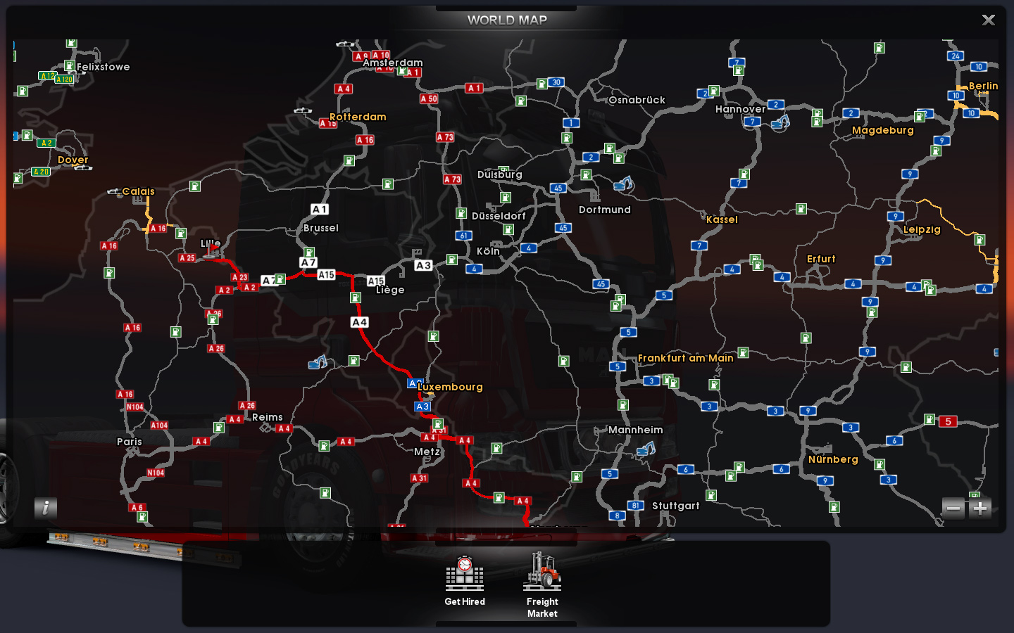 Euro truck simulator 3 карта